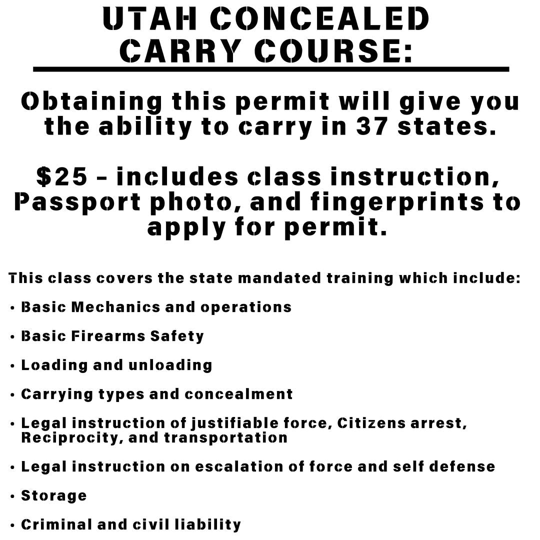 Utah Concealed Firearms Course